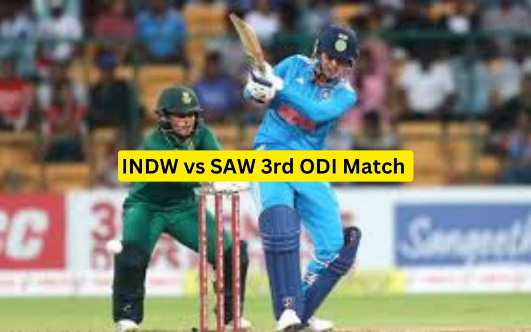 INDW vs SAW 3rd ODI Match