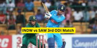 INDW vs SAW 3rd ODI Match