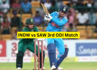 INDW vs SAW 3rd ODI Match