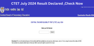 CTET July 2024 Result