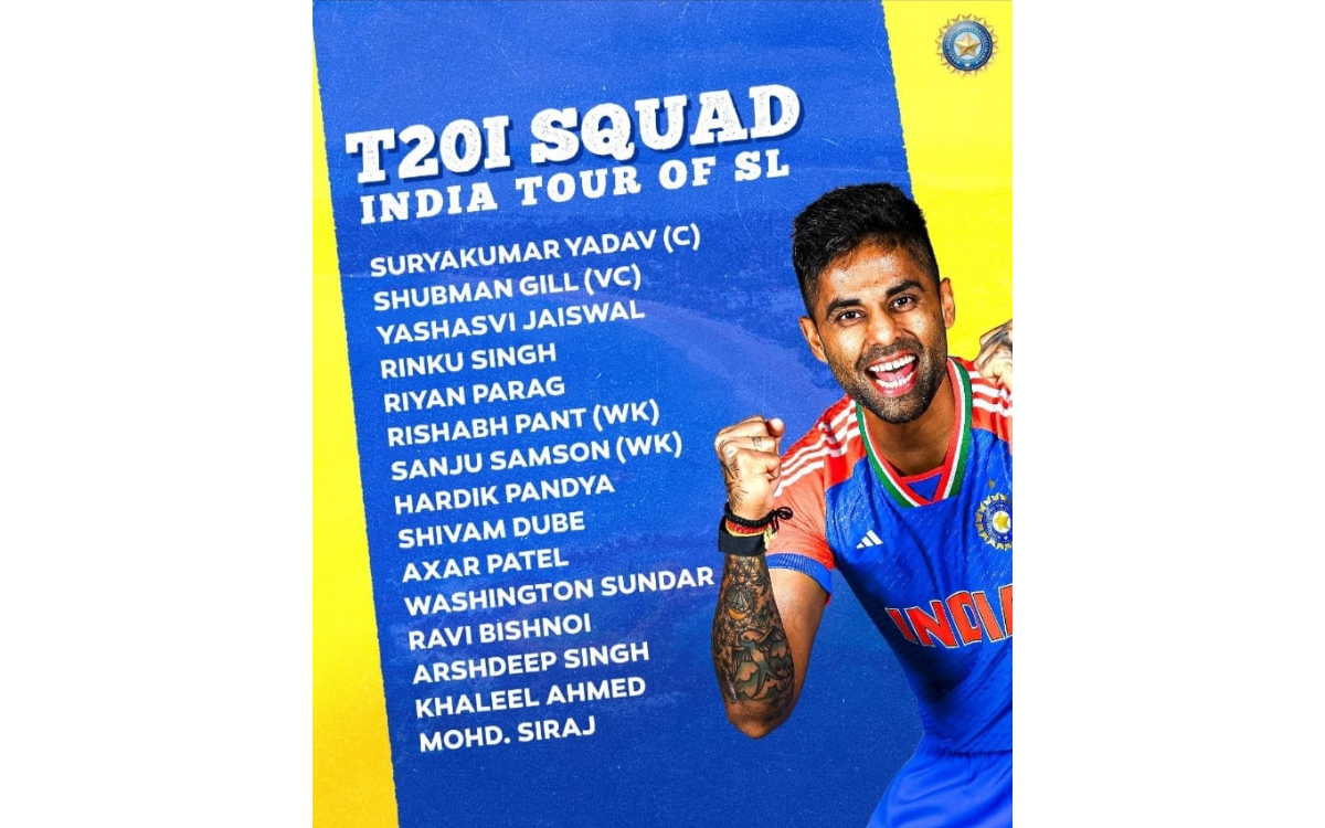 IND vs SL T20 and ODI Squad 2024 