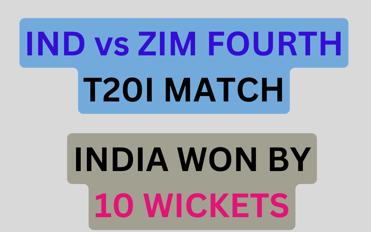 IND vs ZIM Fourth T20I